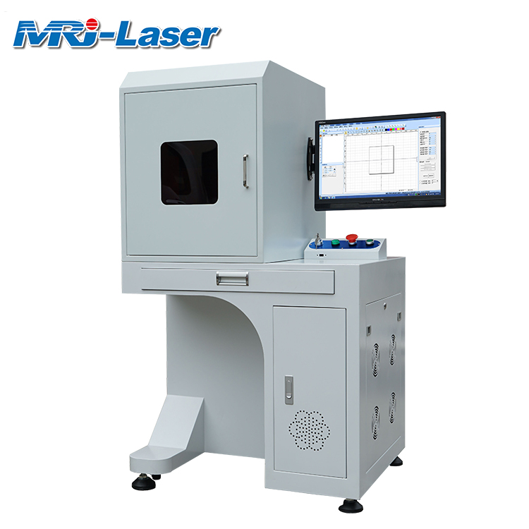 Máquina de marcado láser de fibra cerrada segura de la máquina de grabado de columna de gabinete MRJ-láser 30w