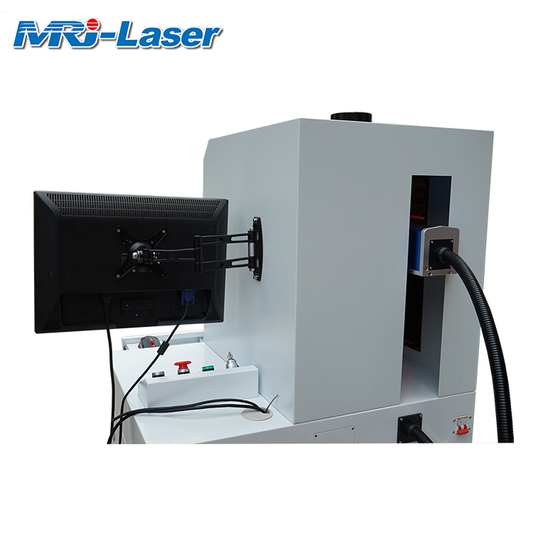 Máquina de marcado láser de fibra cerrada segura de la máquina de grabado de columna de gabinete MRJ-láser 30w