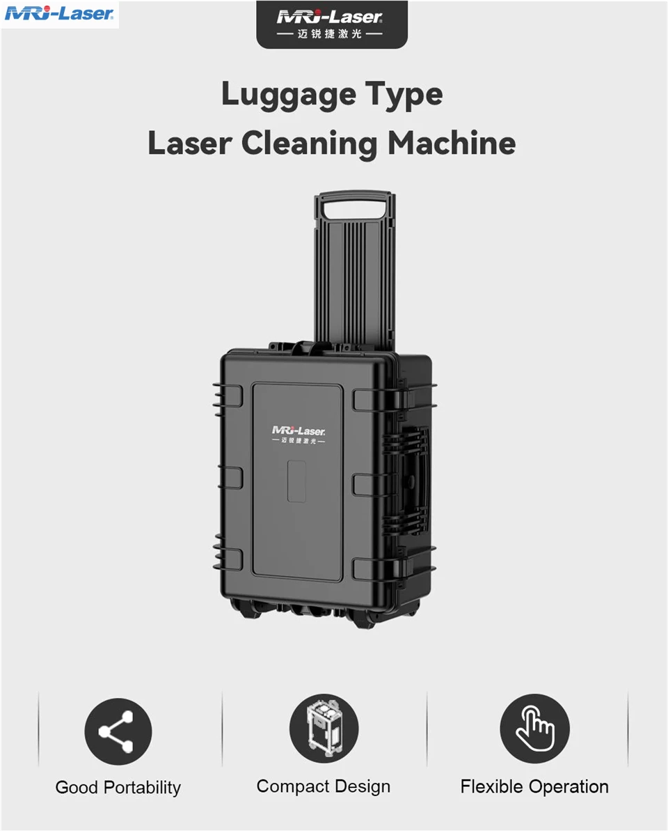 Máquina de limpieza láser pulsada tipo maleta-500W para limpieza de moldes