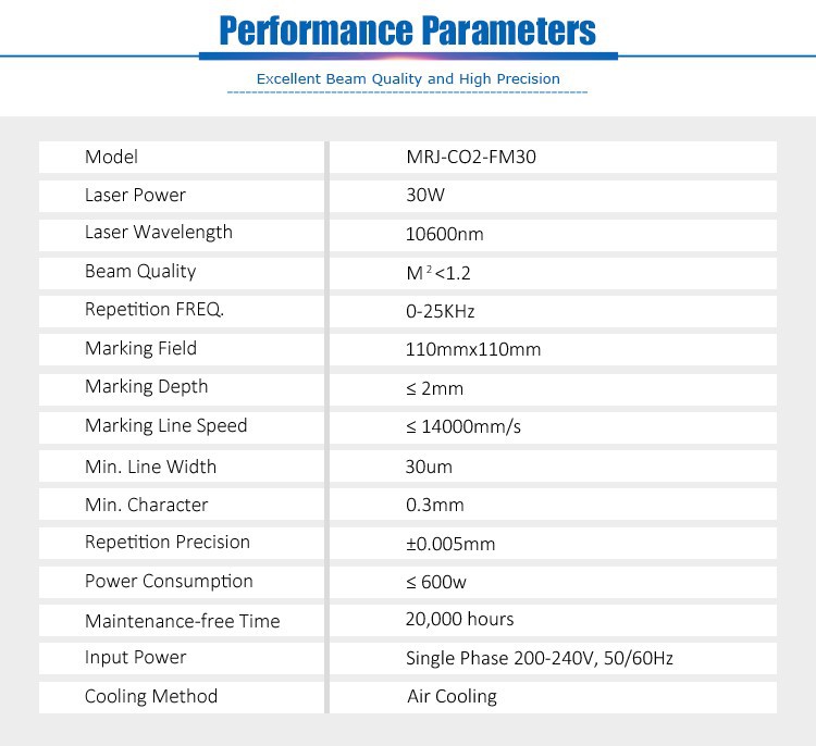 Flying CO2 laser marking machineMRJ-CO2-FM3003 Flying CO2 laser marking machineMRJ-CO2-FM3003