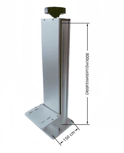 Soporte para máquina de marcado láser de viaje de 500 mm, 800 mm y 1200 mm|Elevador de columna de altura ajustable para grabado de marcado láser de fibra y CO2
