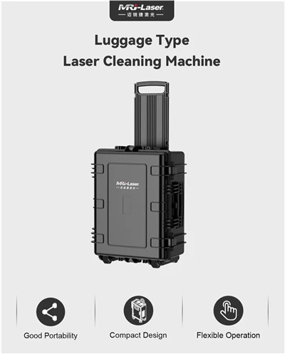 Máquina de limpieza láser pulsada tipo maleta-500W para limpieza de moldes