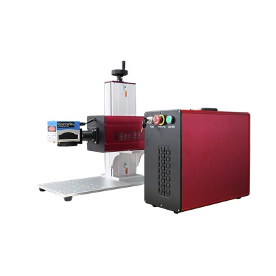 Máquina de marcado láser de CO2 10600 nm de tipo negro rojo para marcar ropa