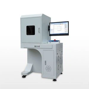 Máquina de marcado láser de fibra cerrada segura de la máquina de grabado de columna de gabinete MRJ-laser 30w