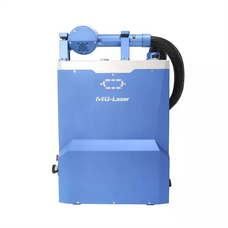 Máquina de limpieza láser pulsada tipo mochila de 100 W para eliminación de óxido.