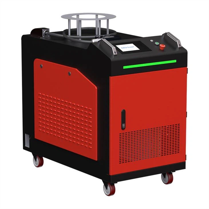 Máquina de limpieza láser continua de 1500 W con doble haz óptico